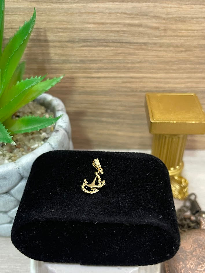 DIJE ANCLA 10X21MM ORO LAMINADO