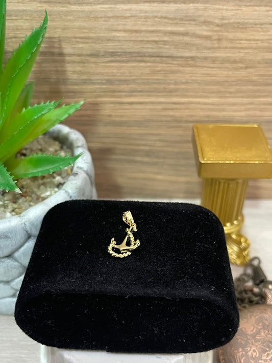 DIJE ANCLA 10X21MM ORO LAMINADO