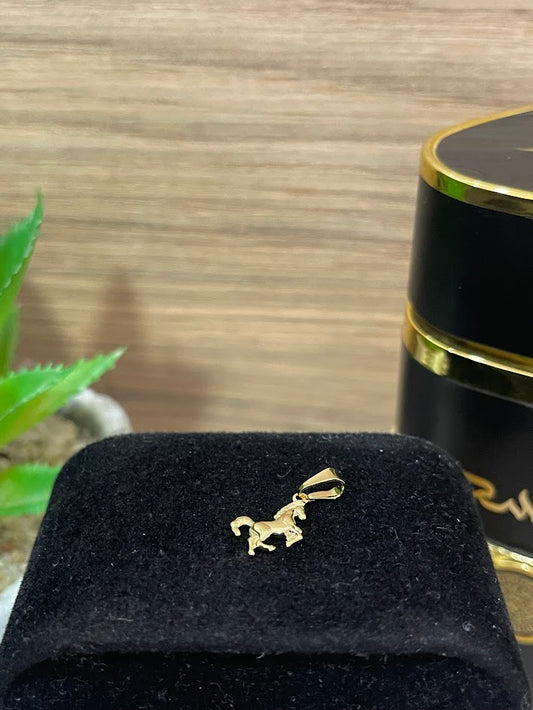 DIJE CABALLO LISO 10X19MM ORO LAMINADO