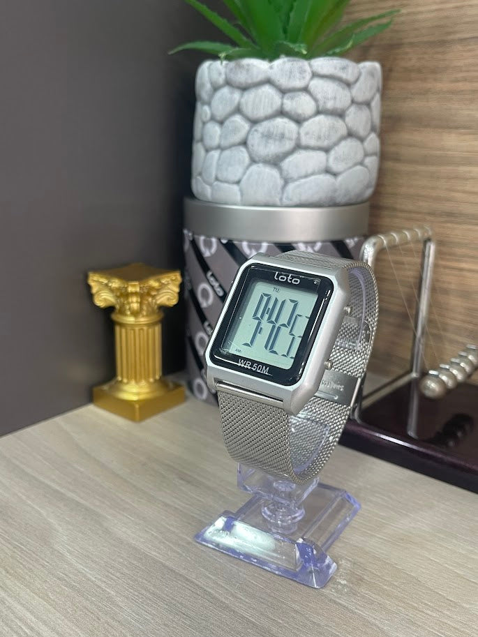 RELOJ LOTO CABALLERO PLATEADO