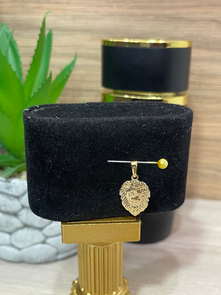 DIJE CABEZA LEON 12X24MM ORO LAMINADO