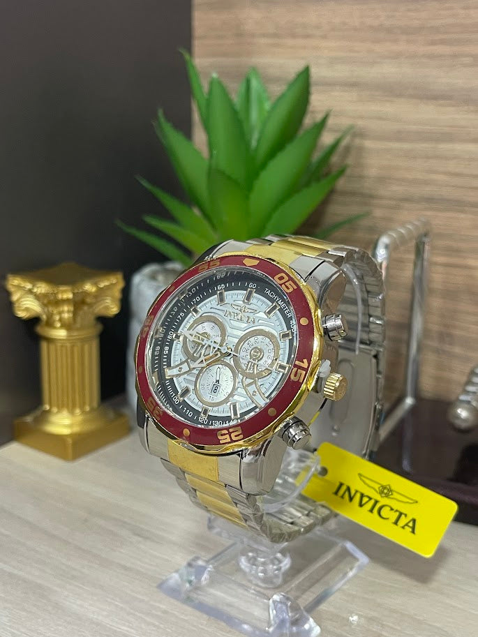 RELOJ INVICTA BICOLOR ARO ROJO