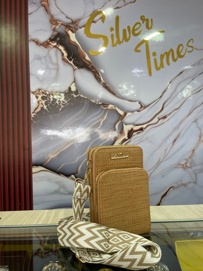 BOLSO TIPO BILLETERA CAFE