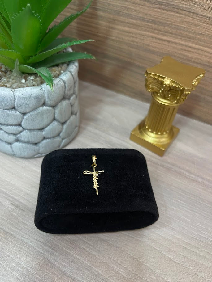 DIJE CRUZ JESUS 12X27MM
