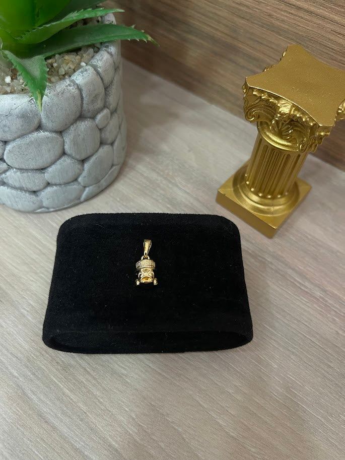 DIJE CABEZA PATO MINI DORADO