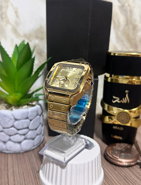 Cartier Dorado Esfera Dorada