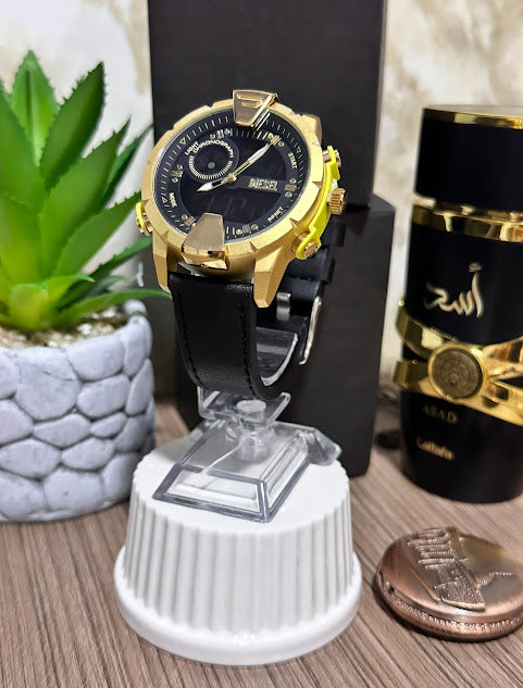 Diesel Negro Manilla Café en Cuero