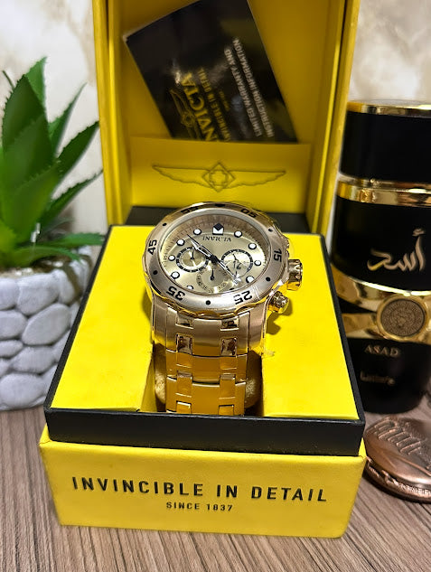 Invicta Original Dorado Esfera Dorada 0074