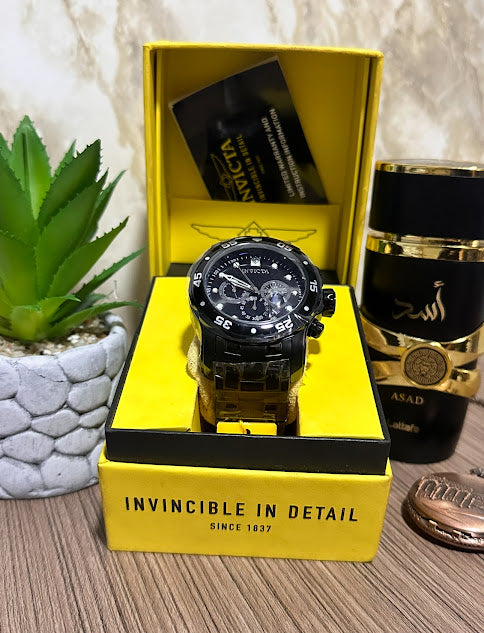 Invicta Original Negro Manilla en Acero 0076