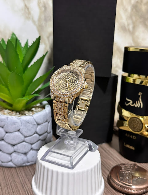 Reloj Dama Diamantado Dorado - Variado