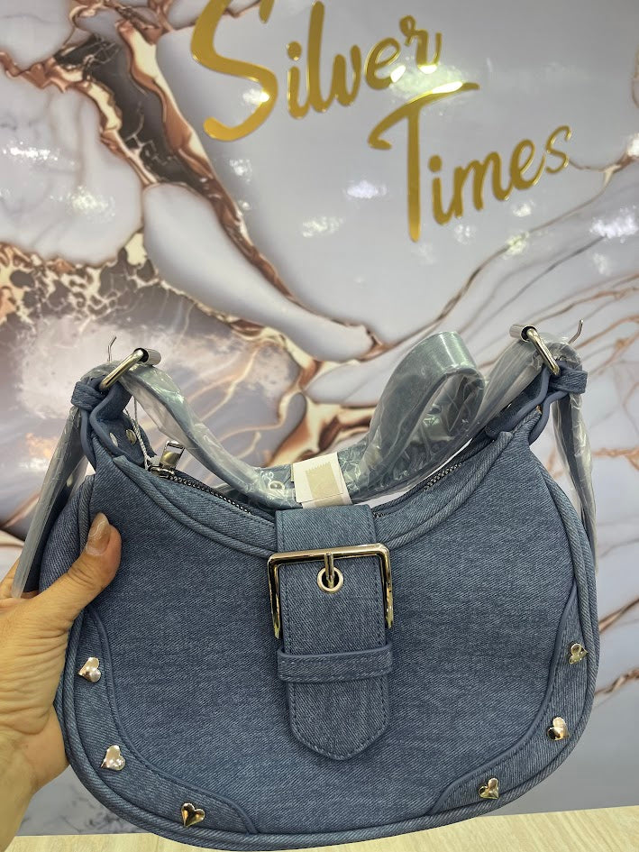 BOLSO DAMA AZULDETALLES DE CORAZON