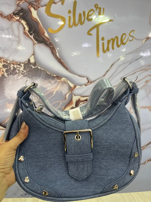 BOLSO DAMA AZULDETALLES DE CORAZON