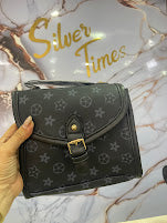 BOLSO DAMA NEGRO DETALLES EN FLORES