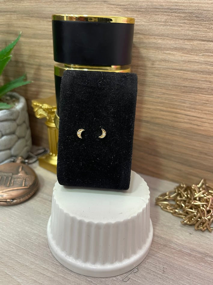 TOPO LUNA MINI CIRCON ORO LAMINADO