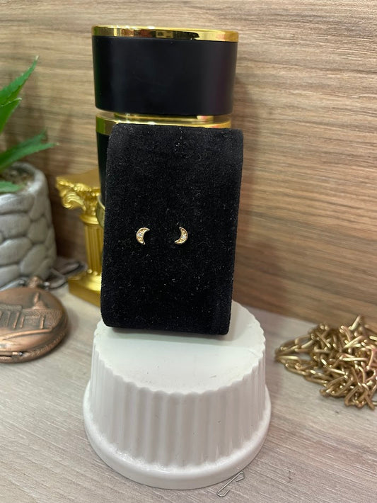 TOPO LUNA MINI CIRCON ORO LAMINADO