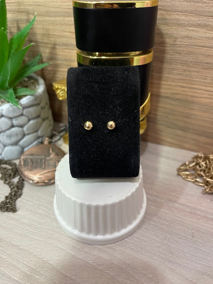 TOPO 6MM DIAMANTADO ORO LAMINADO