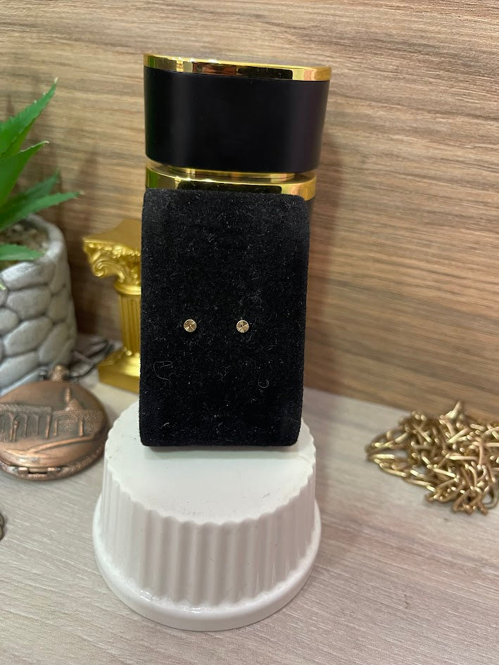 TOPO REDONDO DIAMNTADO 3MM ORO LAMINADO