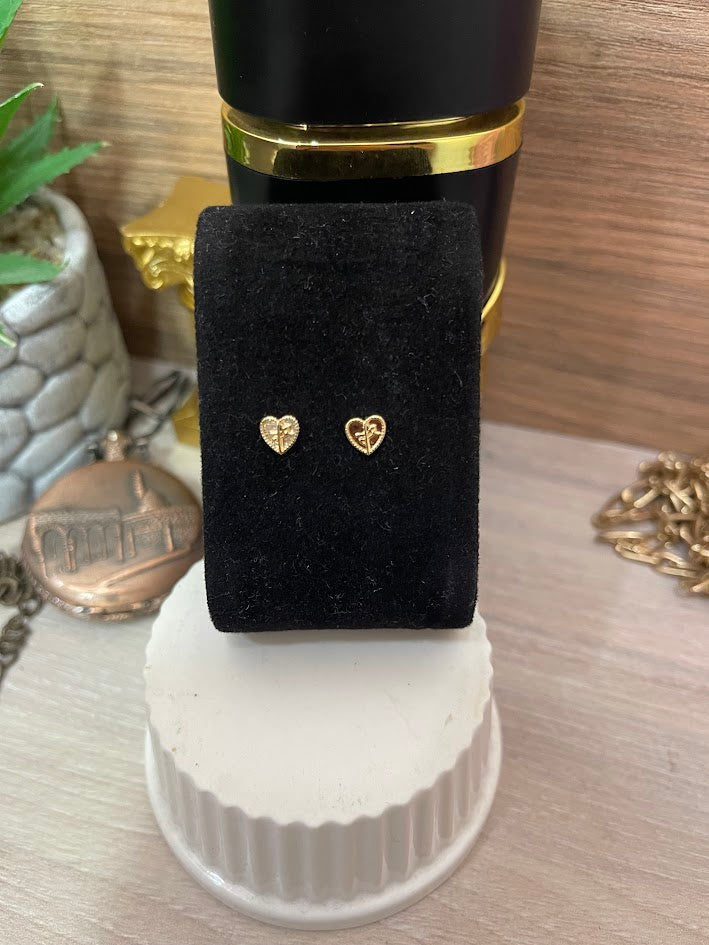 TOPO CORAZON DIAM FE 6MM ORO LAMINADO
