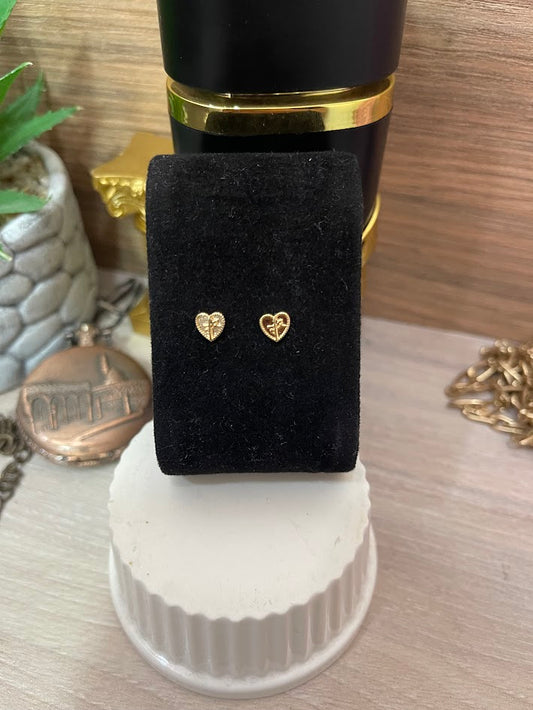 TOPO CORAZON DIAM FE 6MM ORO LAMINADO