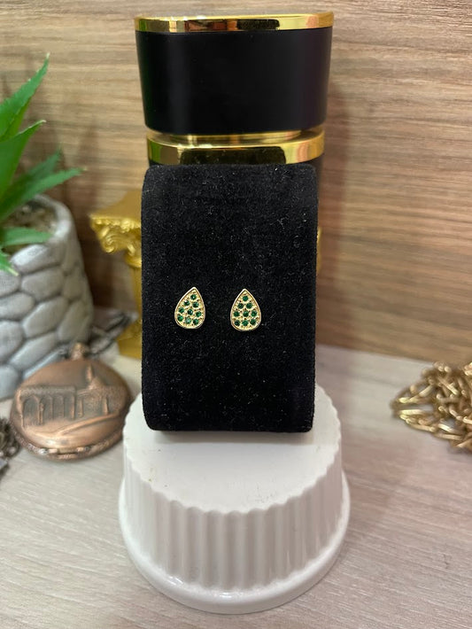 TOPO GOTA CIRCON 7X10MM ORO LAMINADO