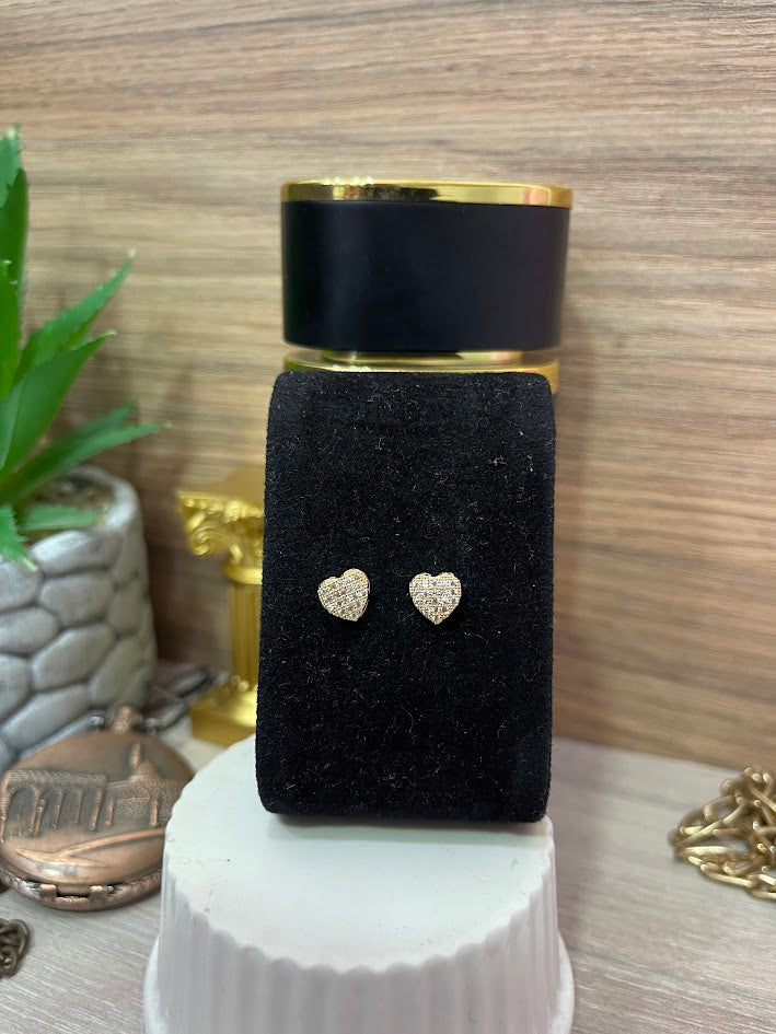 TOPO AF CORAZON MICRCOCIRCON 7MM ORO LAMINADO