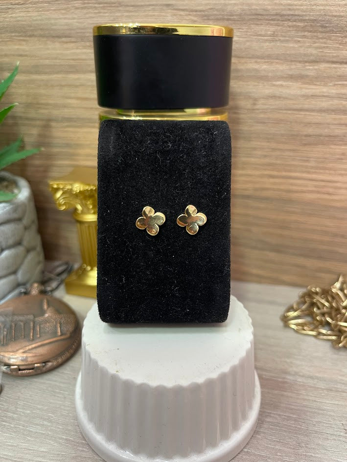 TOPO FLOR LISA 9MM ORO LAMINADO