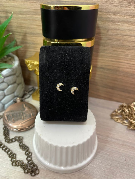 TOPO LUNA CIRCON X3 5X7MM ORO LAMINADO