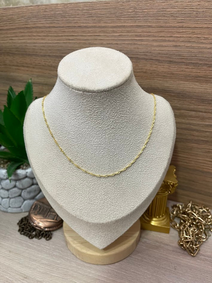 CADENA SINGAPUR 45CM ORO LAMINADO