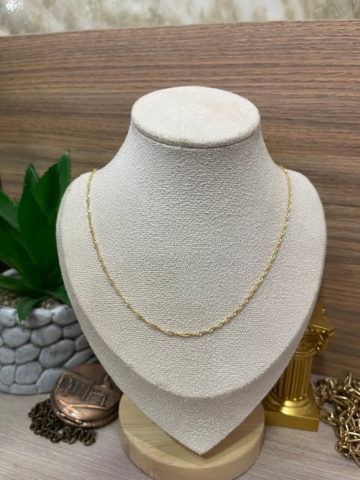 CADENA SINGAPUR 50CM ORO LAMINADO