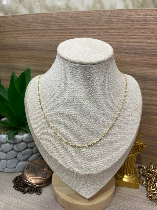 CADENA SINGAPUR 50CM ORO LAMINADO