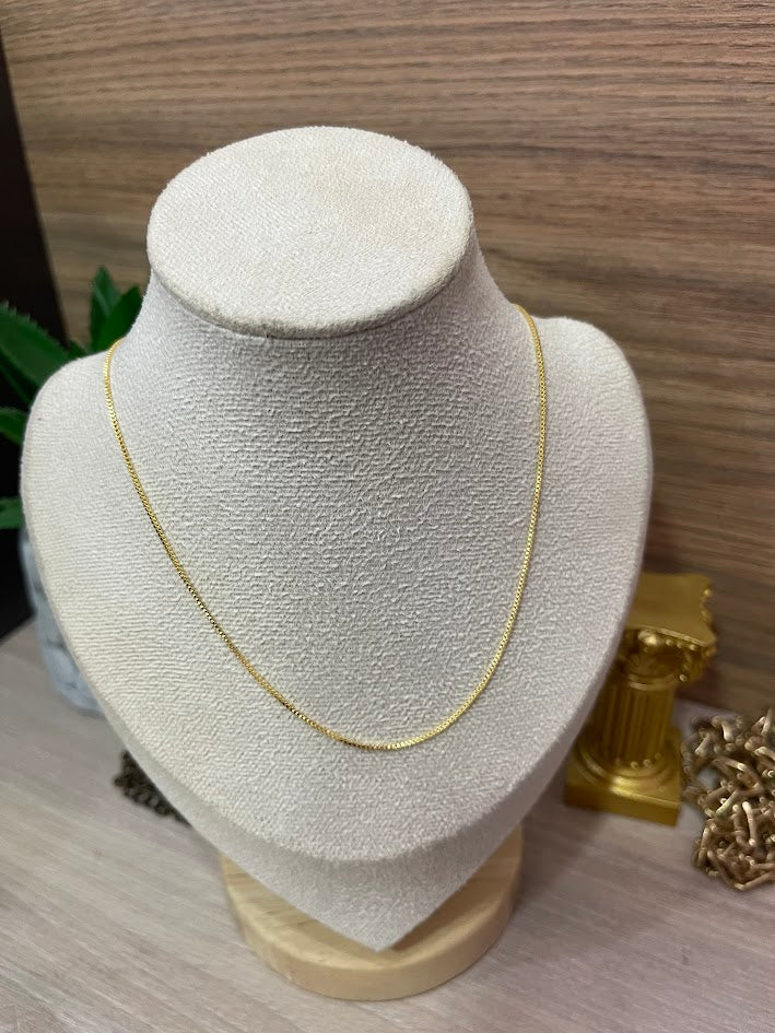 CADENA VENECIANA 0.8MM 45CM ORO LAMINADO