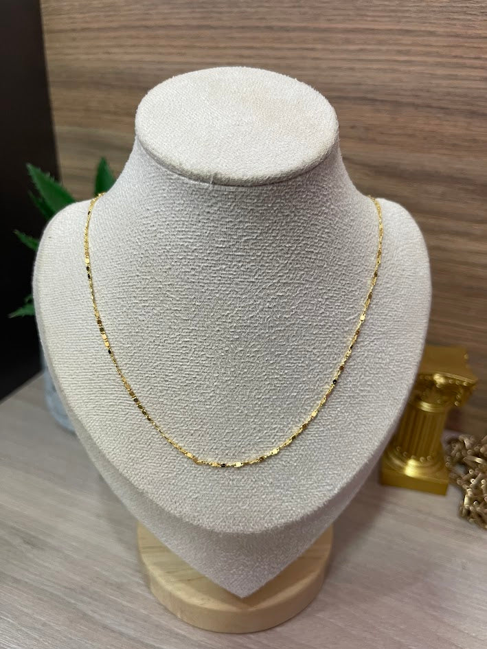 CADENA PLANA PASTRINE 45CM ORO LAMINADO