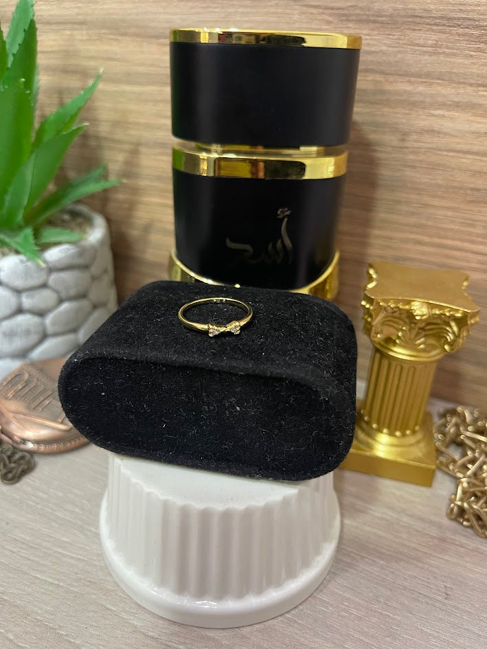 ANILLO MOÑO MICROCIRCON T6 ORO LAMINADO