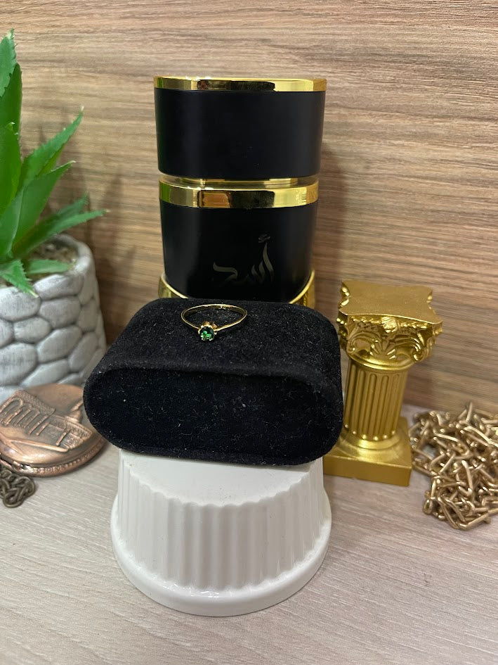 ANILLO SOLITARIO 5MM T7 ORO LAMINADO
