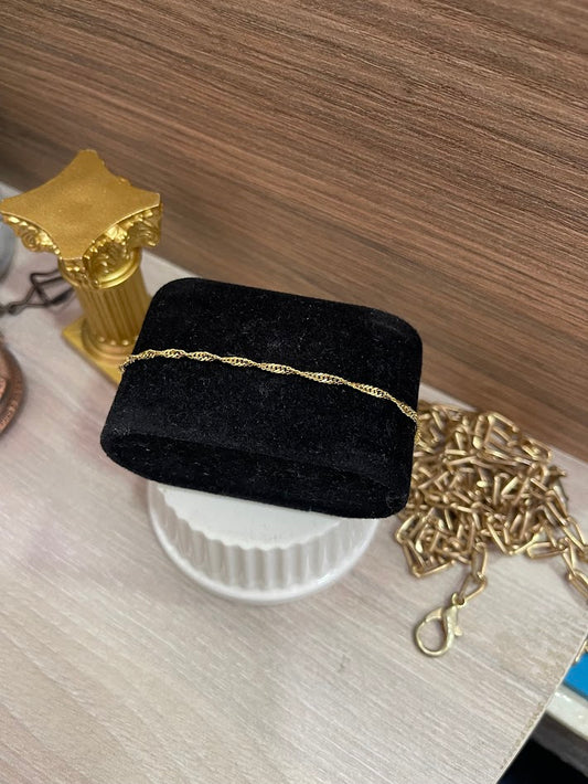 PULSERA SINGAPUR 2MM 18CM ORO LAMINADO