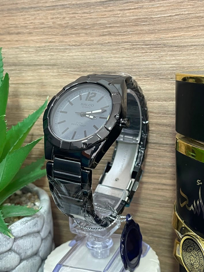 RELOJ SALCO CABALLERO TODO NEGRO
