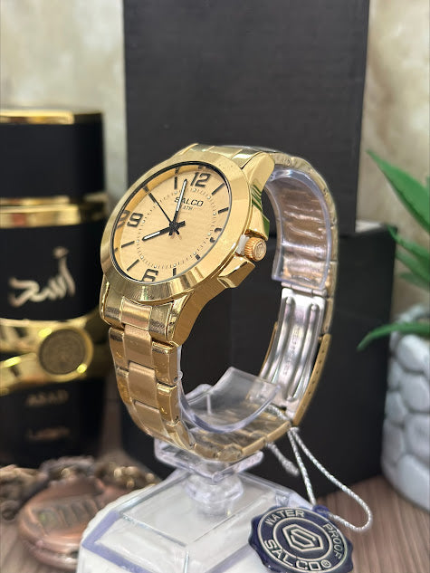 SALCO TODO DORADO ESFERA BEISH NUMEROS NEGROS