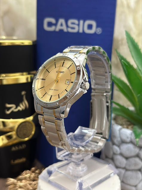 CASIO BICOLOR ESFERA DORADA CALENDARIO