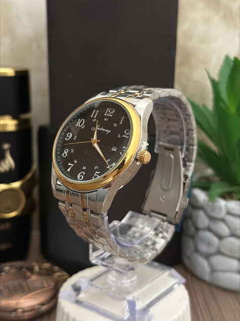 SALCO CABALLERO BICOLOR REDONDO ESFERA NEGRA ARO DORADO