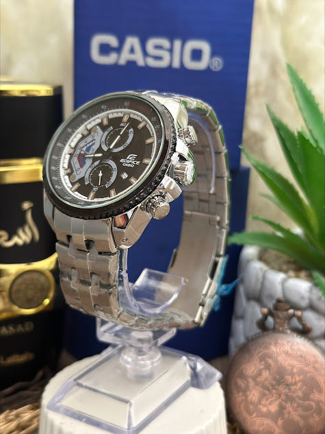 CASIO PLATEADO FONDO NEGRO