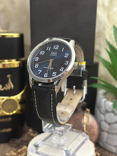 QYQ CABALLERO MANILLA DE CUERO FONDO AZUL