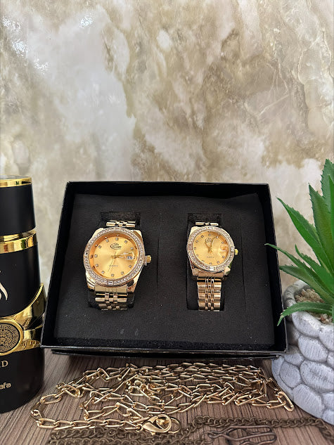 BLU COMBO DORADO ESFERA DORADA DIAMANTADO