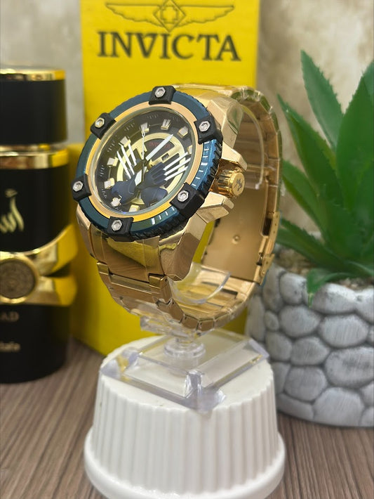 INVICTA DORADO EDICION X MEN ARO AZUL