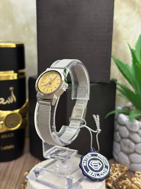 SALCO DAMA PLATEADO MANILLA TEJIDO CHINO