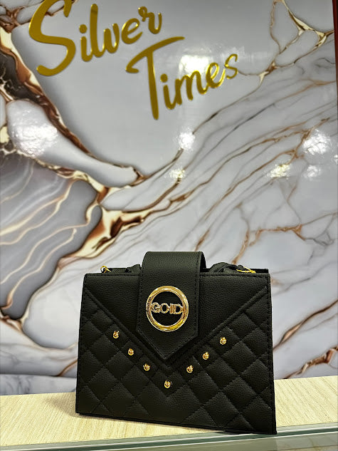 CARTERA SATCHEL NEGRA GOID