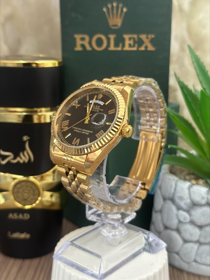ROLEX PRESIDENT DORADO ESFERA NEGRA