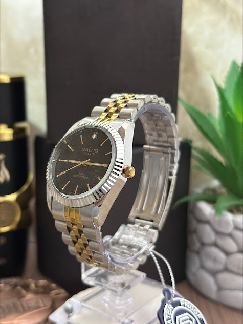 SALCO CABALLERO BICOLOR ESFERA NEGRA ARO DE ESTRIA