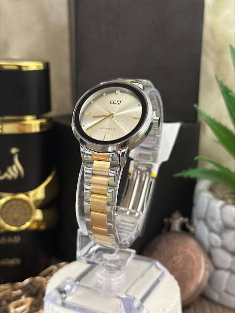 QYQ DAMA BICOLOR REDONDO ARO NEGRO NUMERO PUNTOS